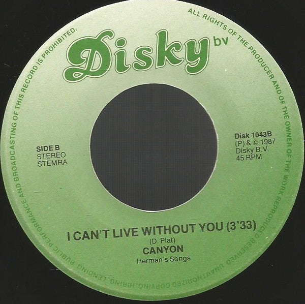 Canyon (4) : My Little Town (7", Single)