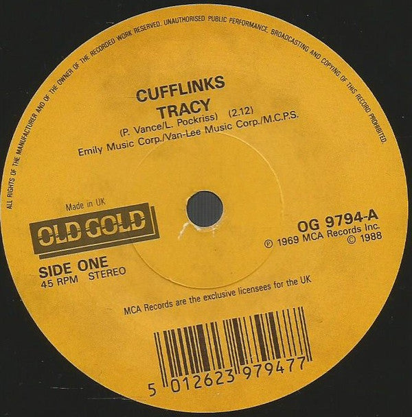 The Cuff Links / Leapy Lee : Tracy / Little Arrows (7", Single)