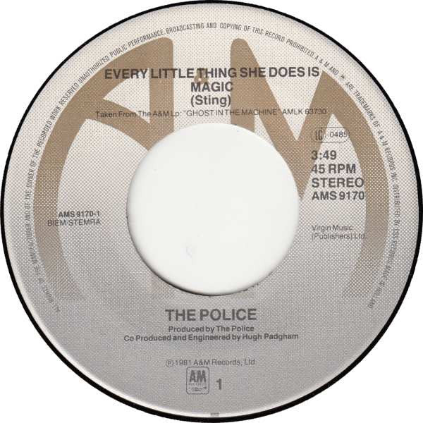 The Police : Every Little Thing She Does Is Magic (7", Single)