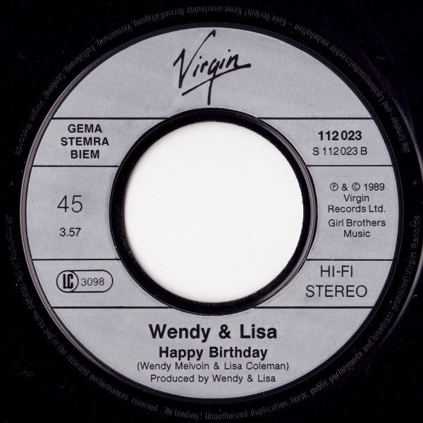 Wendy & Lisa : Are You My Baby? (7", Single)