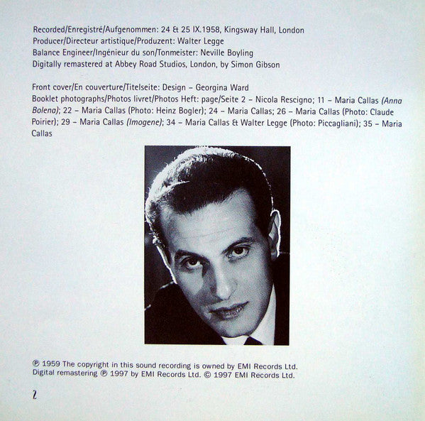 Maria Callas, Philharmonia Orchestra & Philharmonia Chorus, Nicola Rescigno : Mad Scenes (CD, Album, RE, RM)