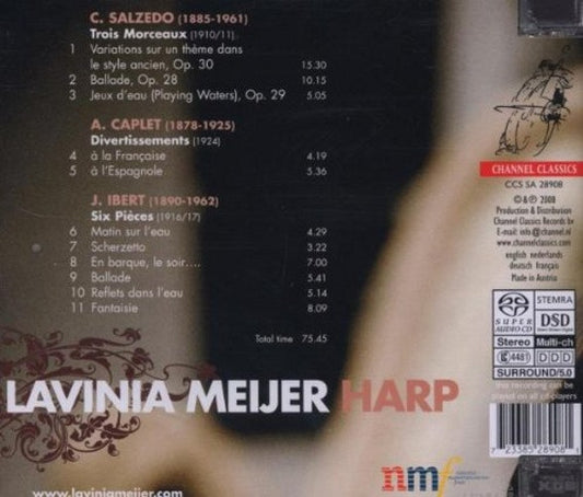 Carlos Salzedo, André Caplet, Jacques Ibert / Lavinia Meijer : Divertissements (SACD, Hybrid, Multichannel, Album)