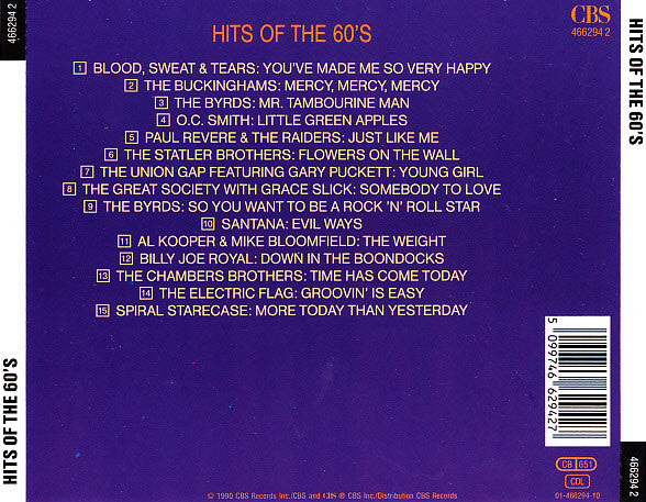 Various : Hits Of The 60's (CD, Comp)