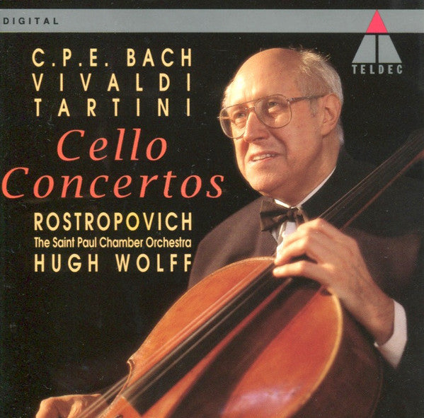 Carl Philipp Emanuel Bach, Antonio Vivaldi, Giuseppe Tartini, Mstislav Rostropovich, The Saint Paul Chamber Orchestra, Hugh Wolff : Cello Concertos (CD, Album)