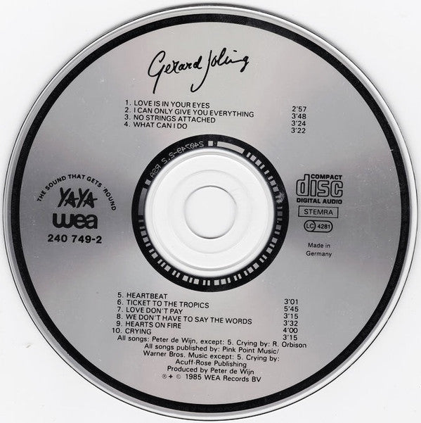 Gerard Joling : Love Is In Your Eyes (CD, Album, RE)