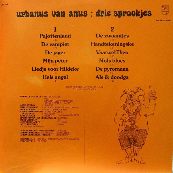 Urbanus : Drie Sprookjes (LP, Album, Gat)