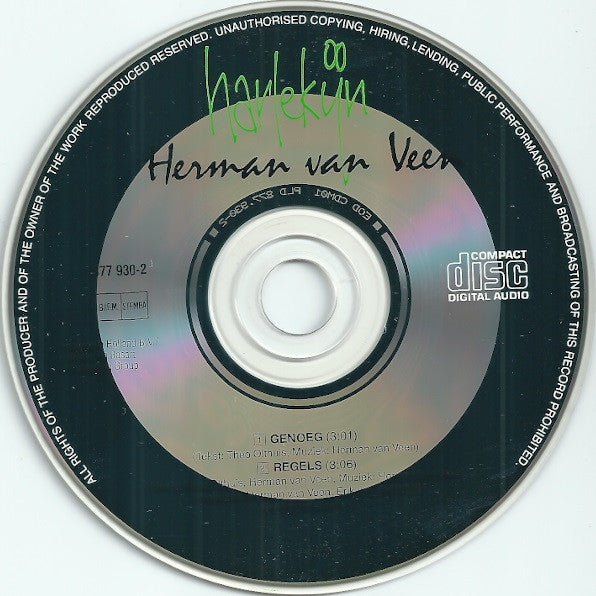 Herman van Veen : Genoeg (CD, Single)