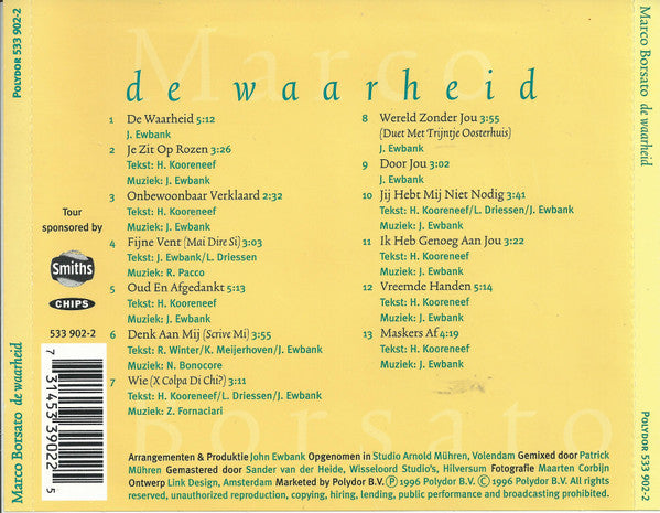 Marco Borsato : De Waarheid (CD, Album, RP)