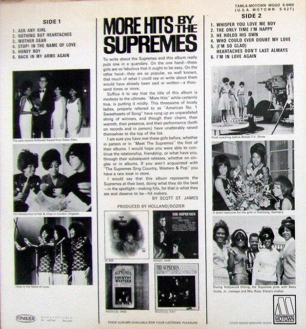 The Supremes : More Hits By The Supremes (LP, Album)