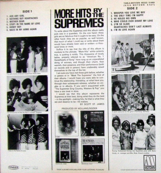 The Supremes : More Hits By The Supremes (LP, Album)