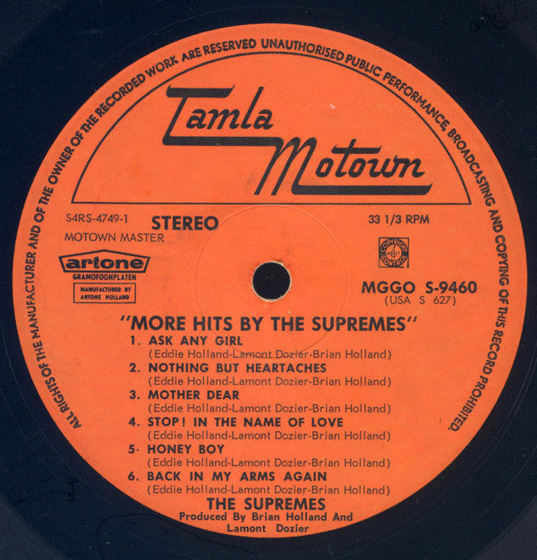 The Supremes : More Hits By The Supremes (LP, Album)