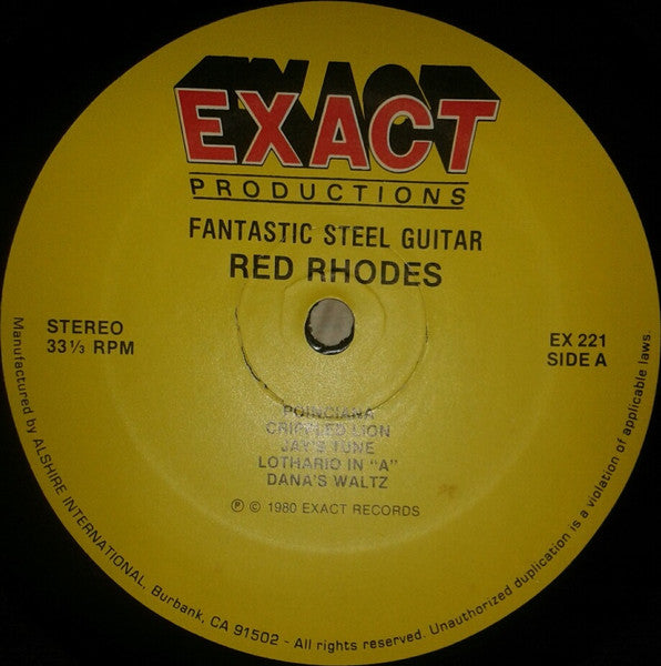 Red Rhodes : Fantastic Steel Guitar (LP, Album)