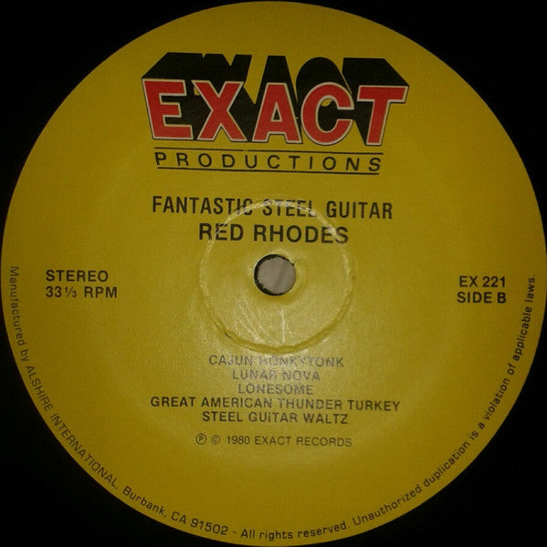 Red Rhodes : Fantastic Steel Guitar (LP, Album)