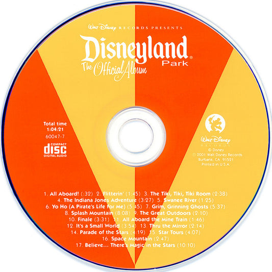 Various : Walt Disney Records Presents Disneyland Park The Official Album (CD, Album)