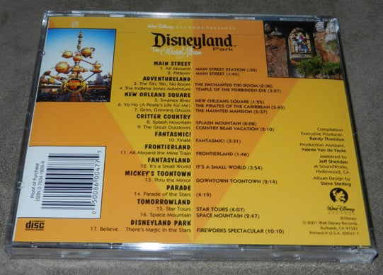 Various : Walt Disney Records Presents Disneyland Park The Official Album (CD, Album)