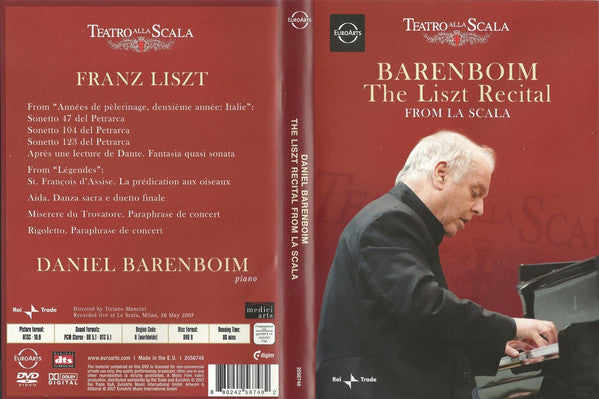 Daniel Barenboim : Barenboim The Liszt Recital From La Scala (DVD-V, NTSC, PCM)