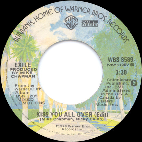 Exile (7) : Kiss You All Over / Don't Do It (7", Win)