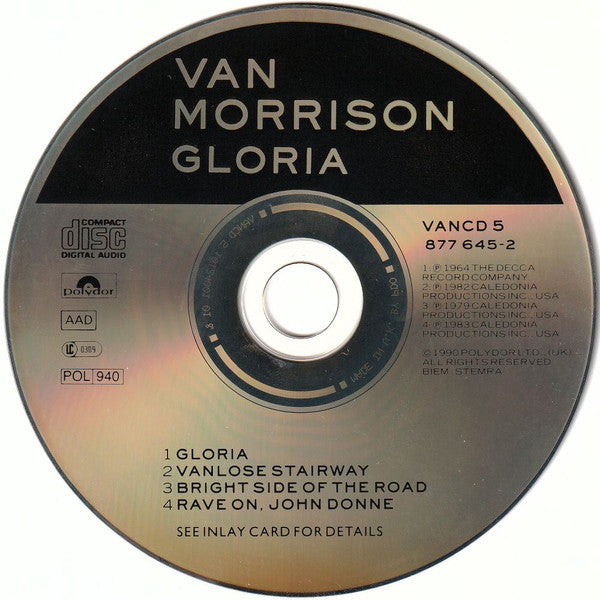 Van Morrison : Gloria (CD, Single)