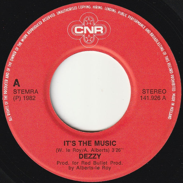 Dezzy (2) : It's The Music (7", Single)