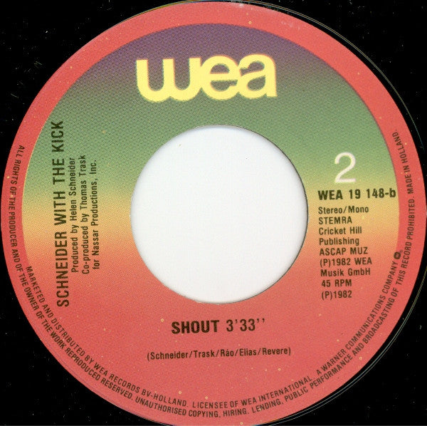Helen Schneider with The Kick (2) : Hot Summer Nites (7", Single)