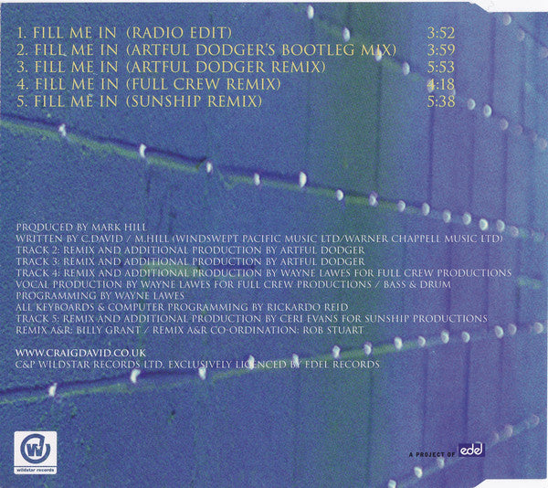 Craig David : Fill Me In (CD, Maxi)
