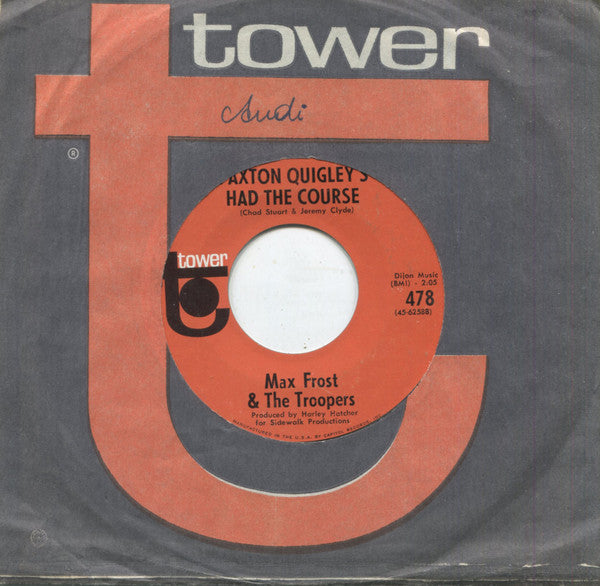 Max Frost & The Troopers : Paxton Quigley's Had The Course (7", Single)