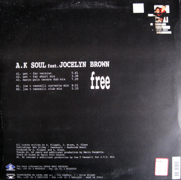 A.K. Soul Feat. Jocelyn Brown : Free (12")