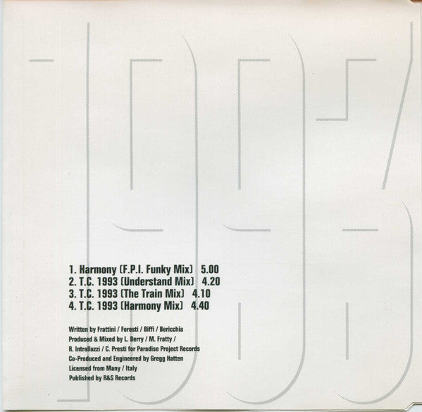 TC 1993 : Harmony (CD, Maxi)