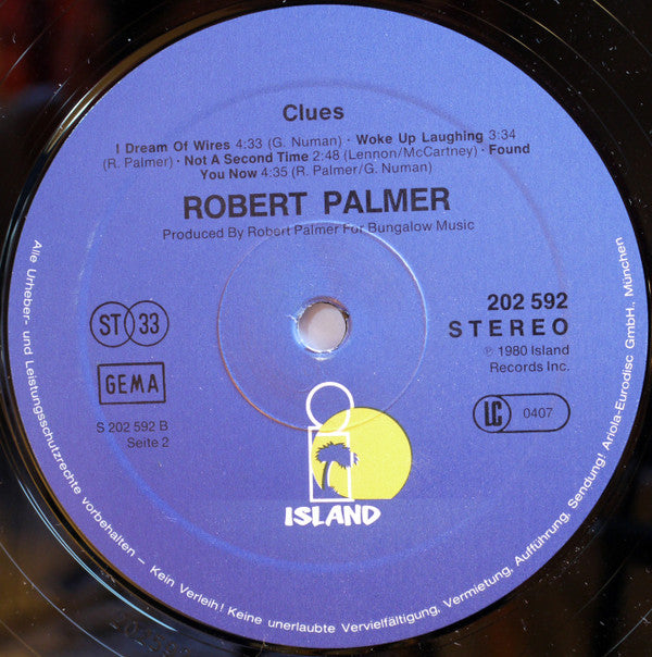 Robert Palmer : Clues (LP, Album)