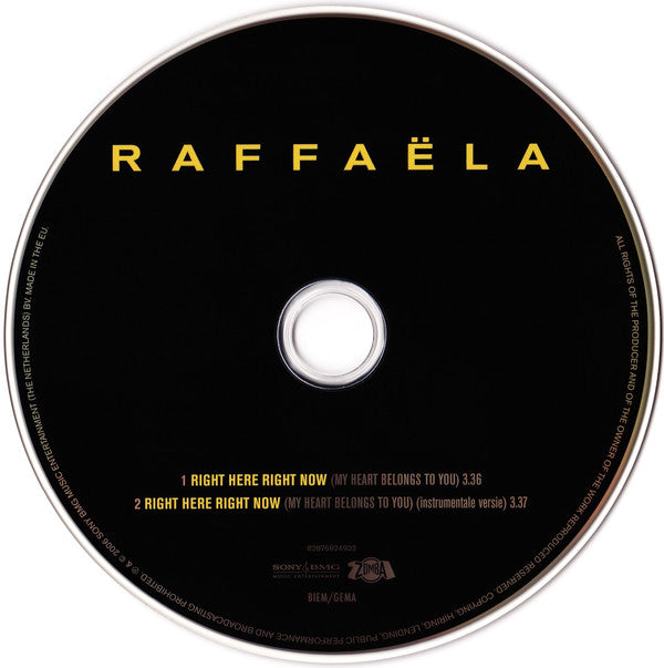 Raffaëla : Right Here Right Now (CD, Single)