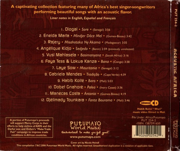 Various : Acoustic Africa (CD, Comp, Enh)