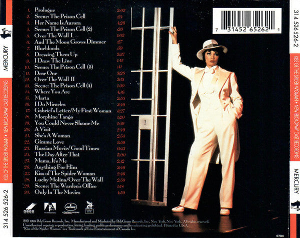 Vanessa Williams, Howard McGillin, Brian Mitchell (2) : Kiss Of The Spider Woman (New Broadway Cast Recording) (CD, Album)