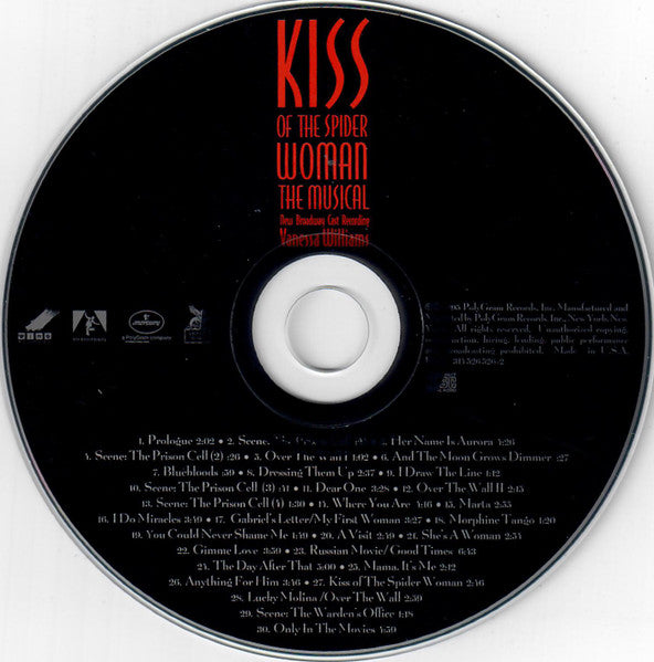 Vanessa Williams, Howard McGillin, Brian Mitchell (2) : Kiss Of The Spider Woman (New Broadway Cast Recording) (CD, Album)
