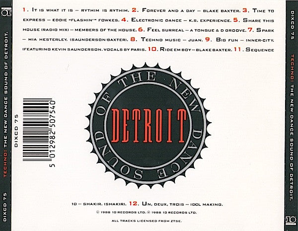 Various : Techno! The New Dance Sound Of Detroit (CD, Comp)