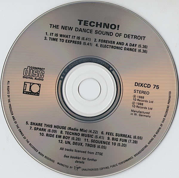 Various : Techno! The New Dance Sound Of Detroit (CD, Comp)