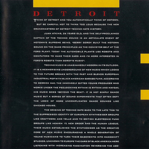 Various : Techno! The New Dance Sound Of Detroit (CD, Comp)