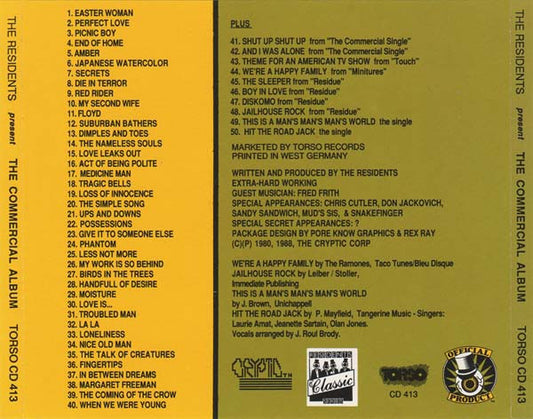 The Residents : Commercial Album (CD, Album, RE, PDO)