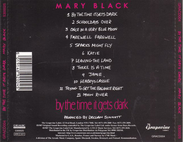 Mary Black : By The Time It Gets Dark (CD, Album)