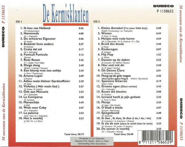 De Kermisklanten : 38 Successen Van... (2xCD, Comp)