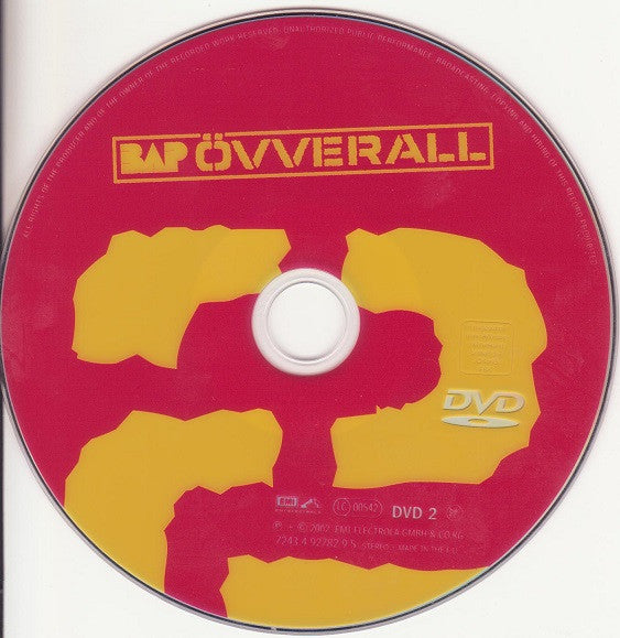 Bap : Övverall (2xDVD-V, Multichannel, PAL, PCM)