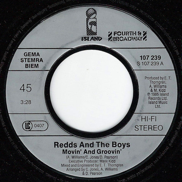 Redds And The Boys : Movin' And Groovin' (7")