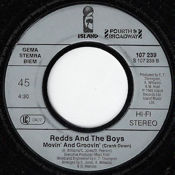 Redds And The Boys : Movin' And Groovin' (7")