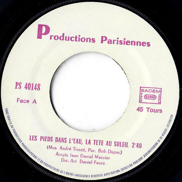 Les Parisiennes : Les Pieds Dans L'Eau, La Tête Au Soleil (7", Single)