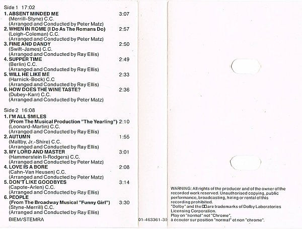 Barbra Streisand : People (Cass, Album, RE)