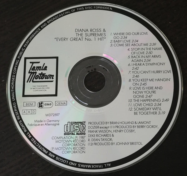 The Supremes : Every Great No.1 Hit (CD, Comp)