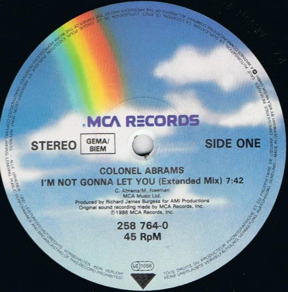 Colonel Abrams : I'm Not Gonna Let You (12")