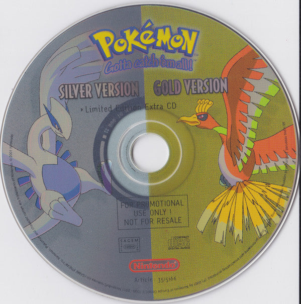Various : Pokémon Gold And Silver Versions Limited Edition Extra CD (CD-ROM, Ltd, Promo)