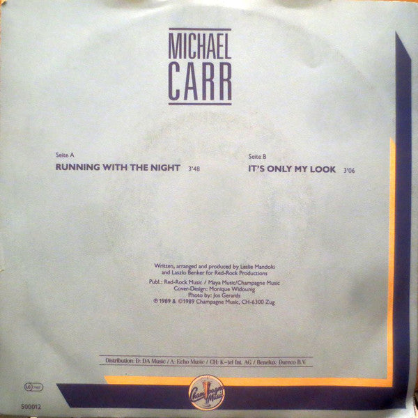 Michael Carr (2) : Running With The Night (7", Single)