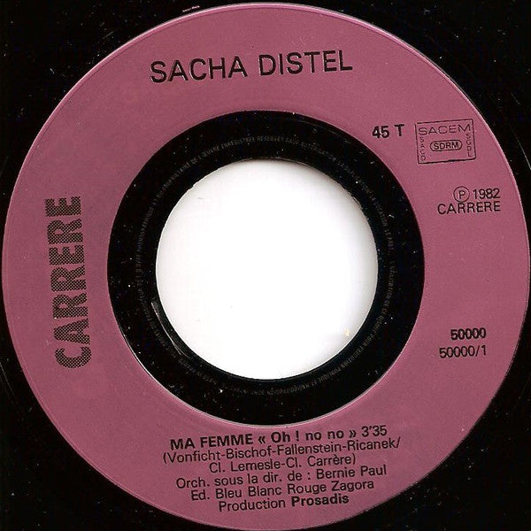 Sacha Distel : Ma Femme (7", Single)