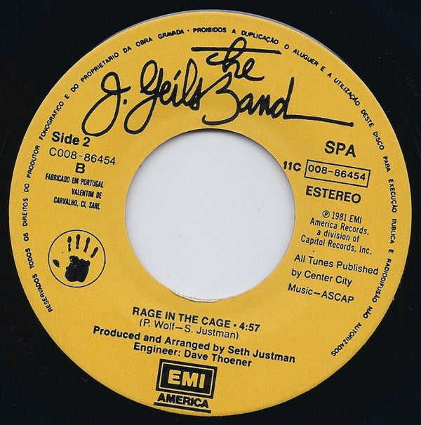 The J. Geils Band : Centerfold (7", Single)